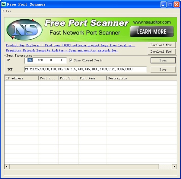 Free Port Scanner V3.2.4