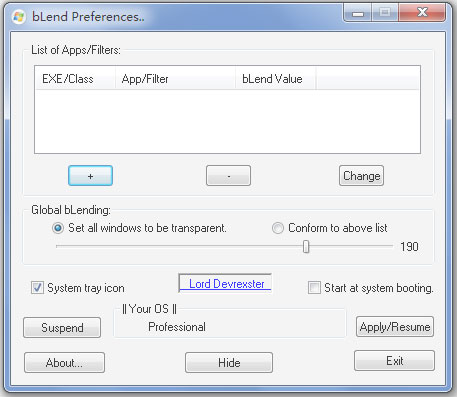 bLend Preferences(͸) V1.0 ɫ