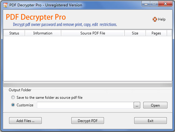 PDF Decrypter Pro(pdfļ) V4.20