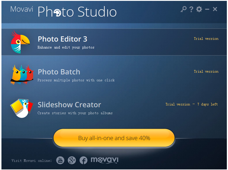 Movavi Photo Studio(Ӱ¥Ƭ) V1.0.3 Ӣİ