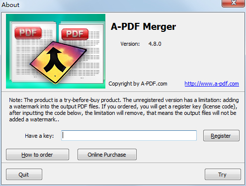 A-PDF Merger(PDFϲ) V4.8