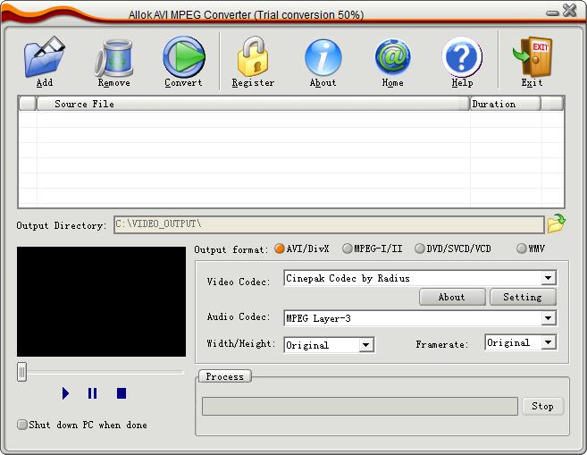 Allok AVI MPEG Converter