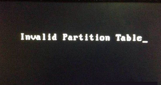 ʾInvalid Partition Table