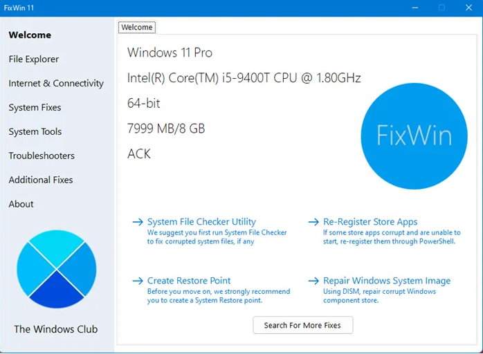 FixWin 11 11.1 for windows instal