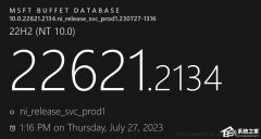 微软发布Win11八月累积更新KB5029263！版本升至22621.2134