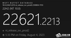 微软发布Win11 22H2 22621.2213(KB5029351)八月RP预览版！附完整更新日志