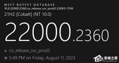 微软Win11 21H2推送八月更新KB5029332（22000.2360）！（附完整更新日志）